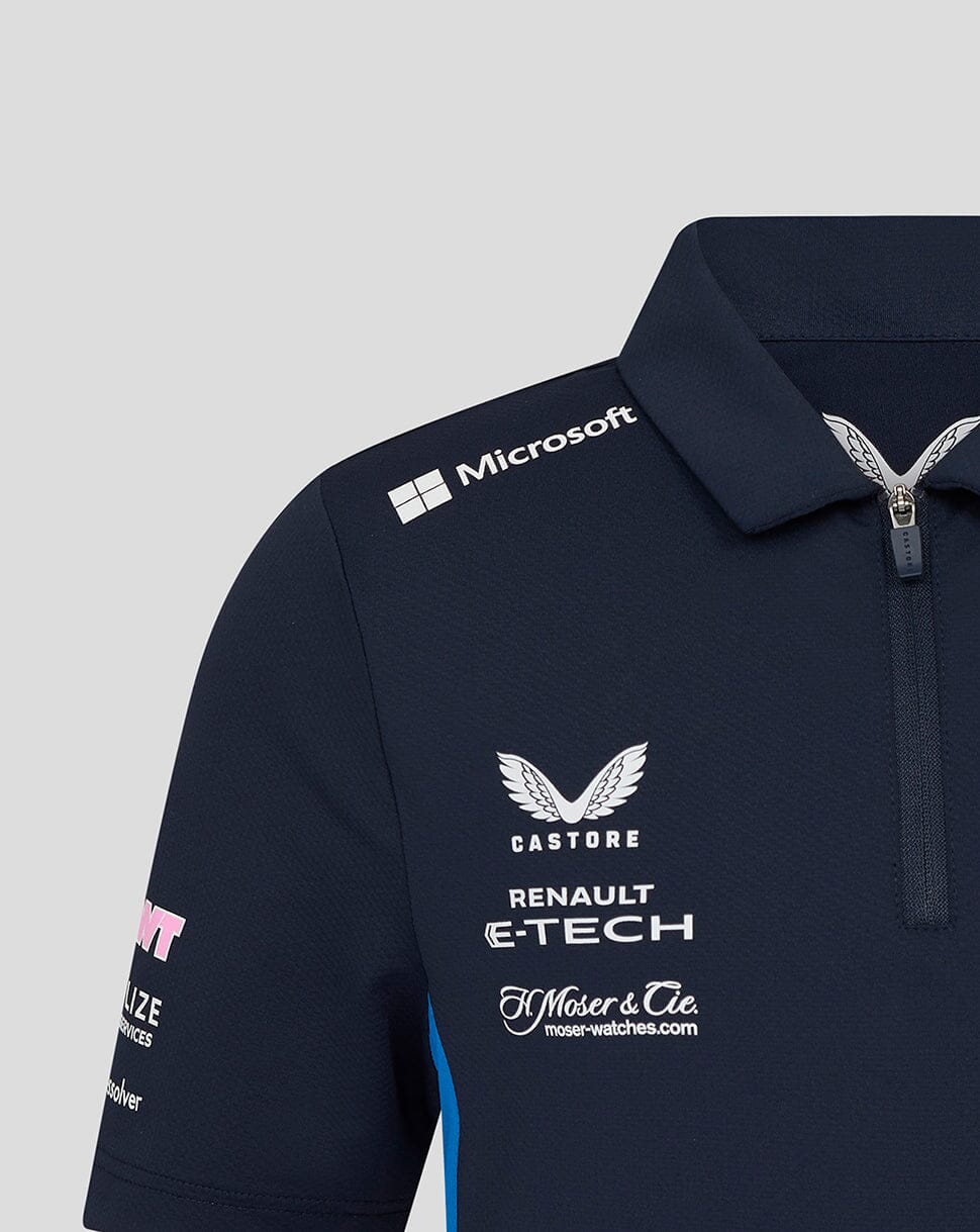 Alpine Racing F1 2025 Kids Team Polo Shirt- Navy Polos Alpine 