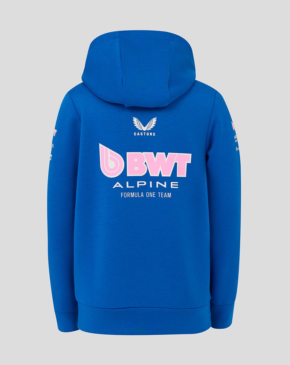 Alpine Racing F1 2025 Kids Team Full Zip Hoodie - Blue Hoodies Alpine 