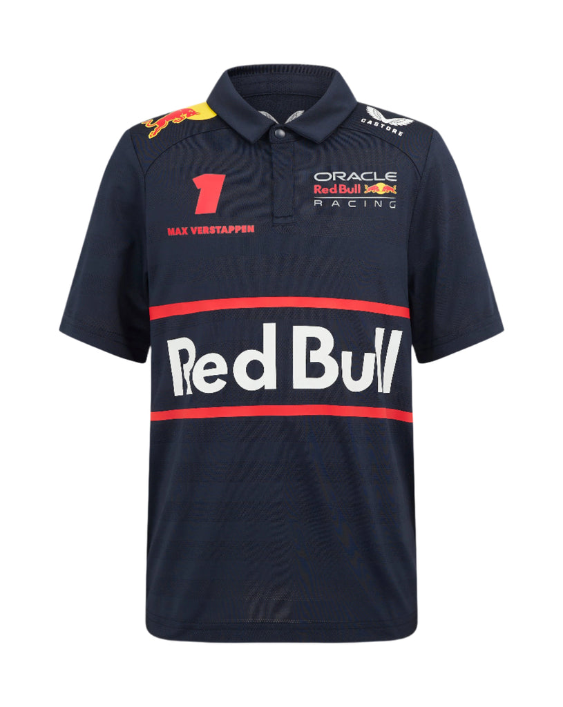 Red Bull Racing F1 Kid's 2025 Max Verstappen Team Polo Shirt- Youth Navy Polos Red Bull Racing 