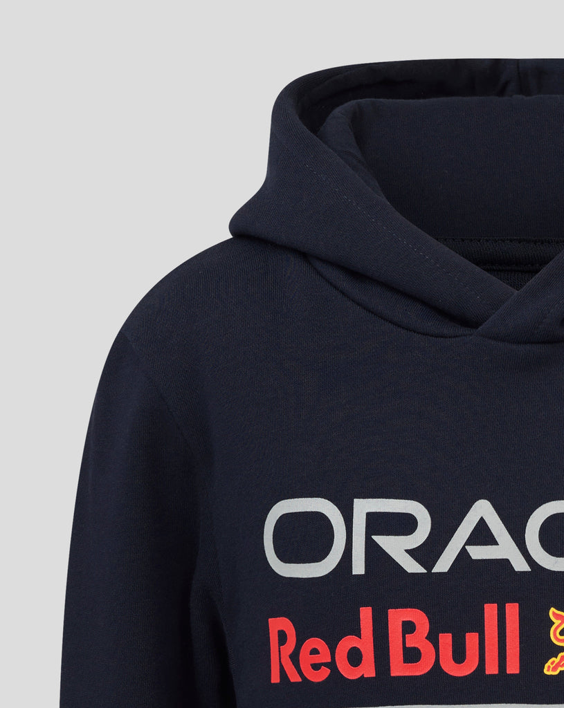 Red Bull Racing F1 Kid's Large Logo Hoodie - Youth Navy Hoodies Red Bull Racing 