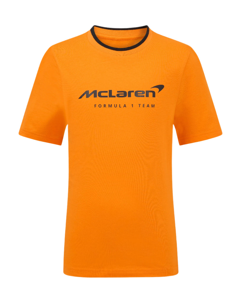 McLaren F1 Kids Core Essentials Logo T-Shirt - Youth White/Papaya/Black T-shirts McLaren-Castore S Orange 