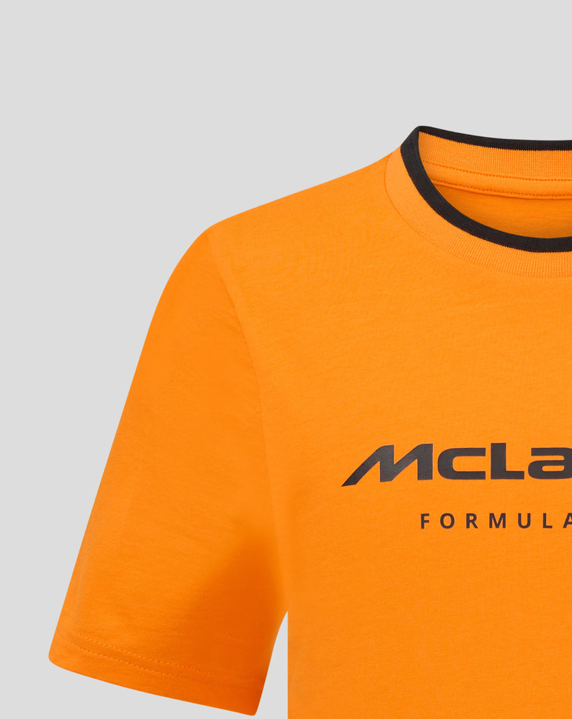McLaren F1 Kids Core Essentials Logo T-Shirt - Youth White/Papaya/Black T-shirts McLaren-Castore 