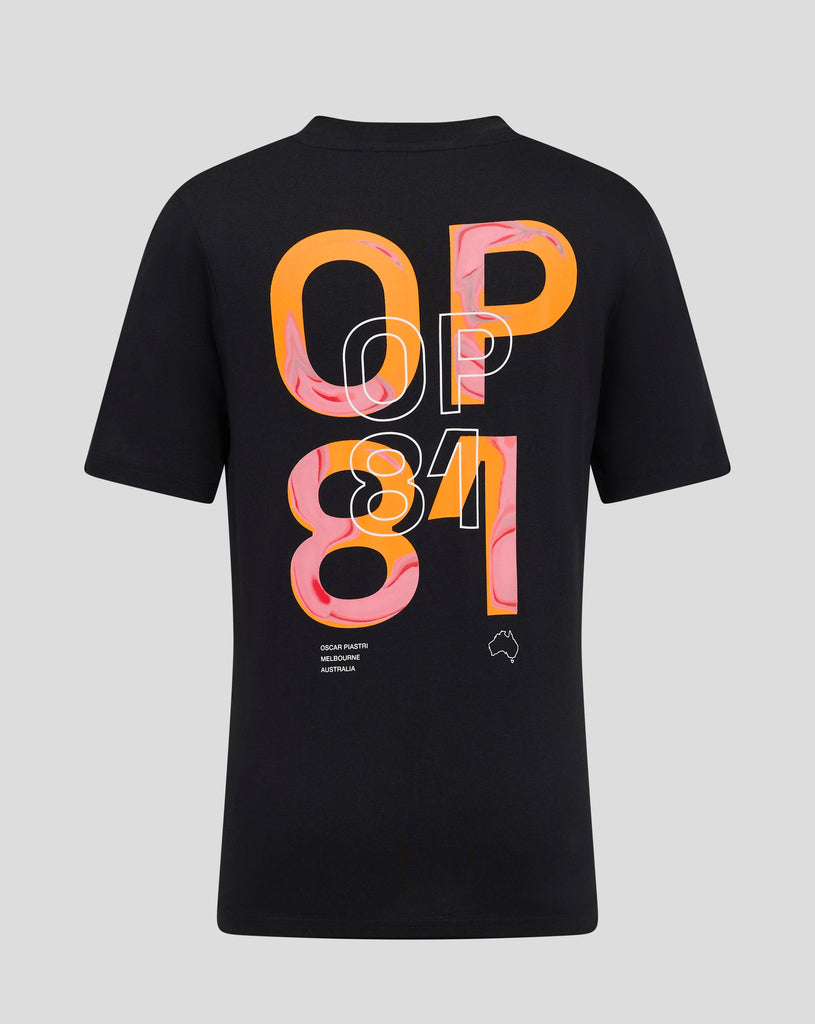 McLaren F1 Oscar Piastri Kids Driver T-Shirt- Youth Caviar Black T-shirts McLaren-Castore 