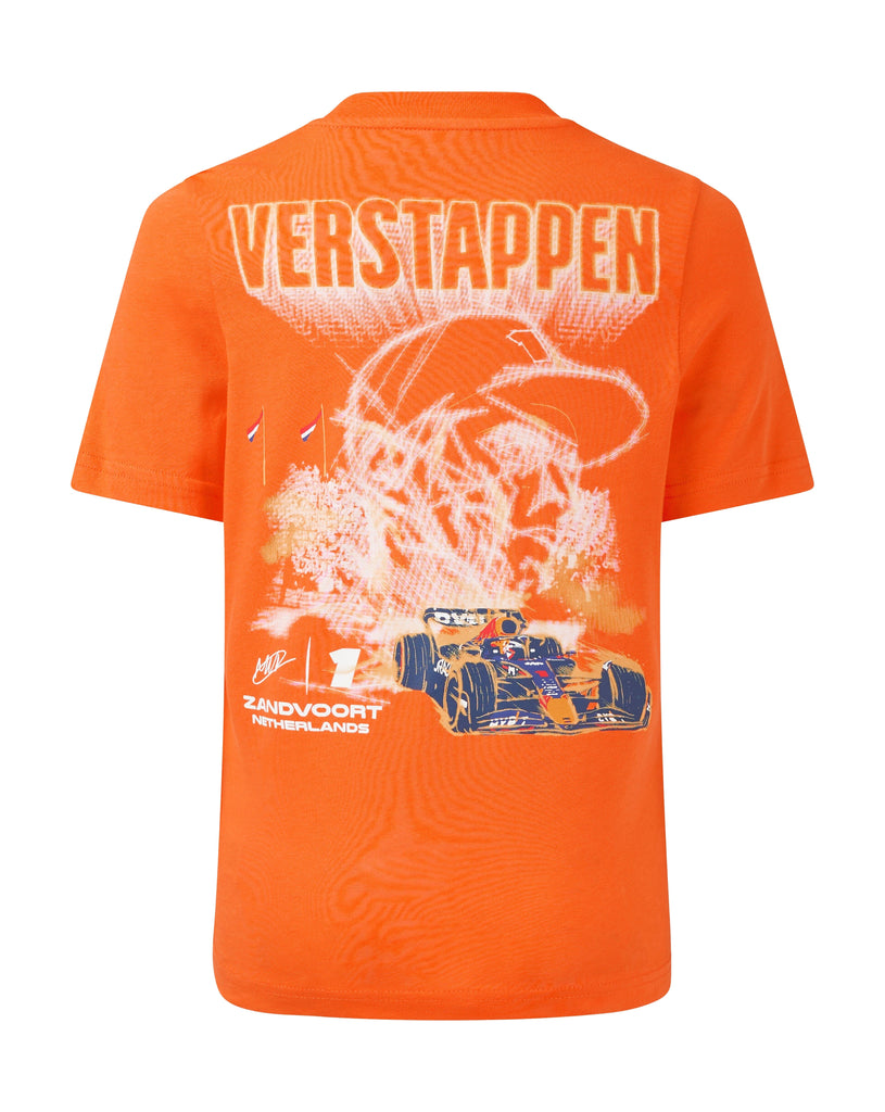 Red Bull Racing F1 Kids Max Verstappen Special Edition Zandvoort Netherlands T-Shirt- Youth Orange T-shirts Red Bull Racing 