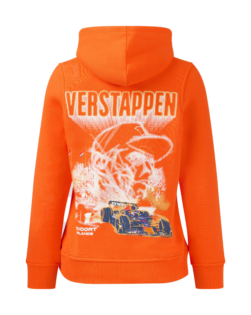 Red Bull Racing F1 Kids Max Verstappen Special Edition Zandvoort Netherlands Hoodie - Youth Orange Hoodies Red Bull Racing 