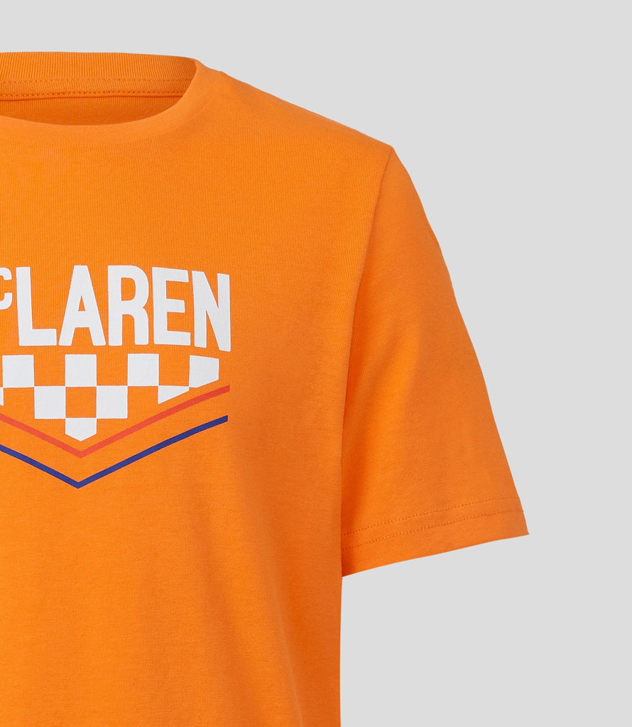 McLaren Racing F1 Special Edition Kids Monaco GP Triple Crown T-Shirt - Youth Orange T-shirts McLaren-Castore 