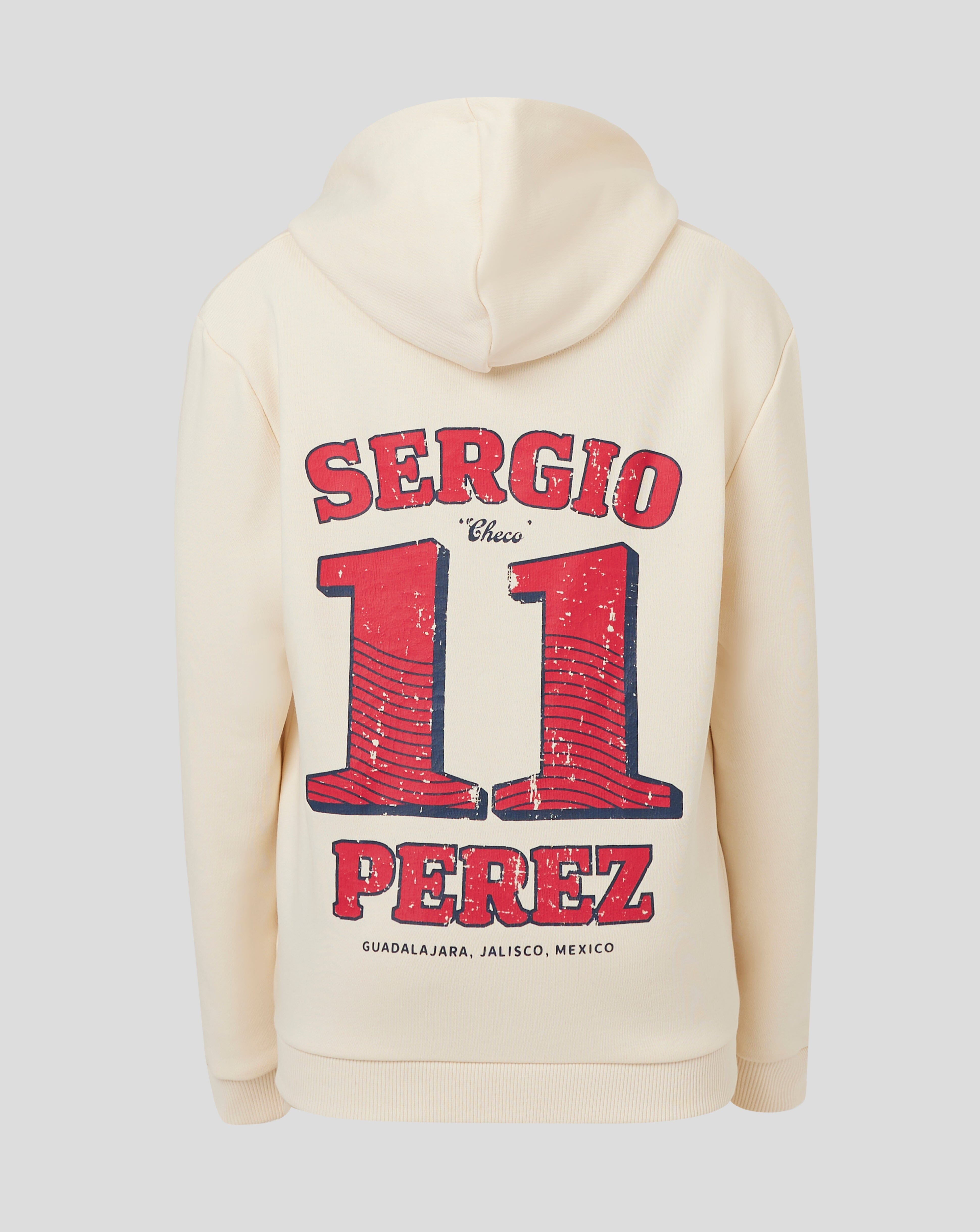 Red Bull Racing F1 Kids Sergio "Checo" Perez Vintage Oversized Hoodie - Youth Off White Hoodies Red Bull Racing 