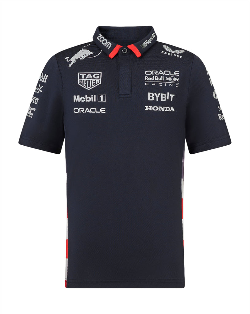 Red Bull Racing F1 Kids 2024 Special Edition America Race Team Polo Shirt- Youth Navy Polos Red Bull Racing 