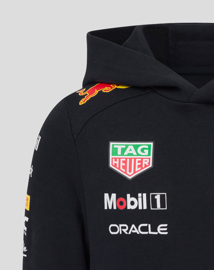 Red Bull Racing F1 Kid's 2025 Team Pullover Hoodie- Youth Navy Hoodies Red Bull Racing 