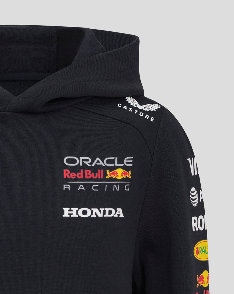 Red Bull Racing F1 Kid's 2025 Team Pullover Hoodie- Youth Navy Hoodies Red Bull Racing 