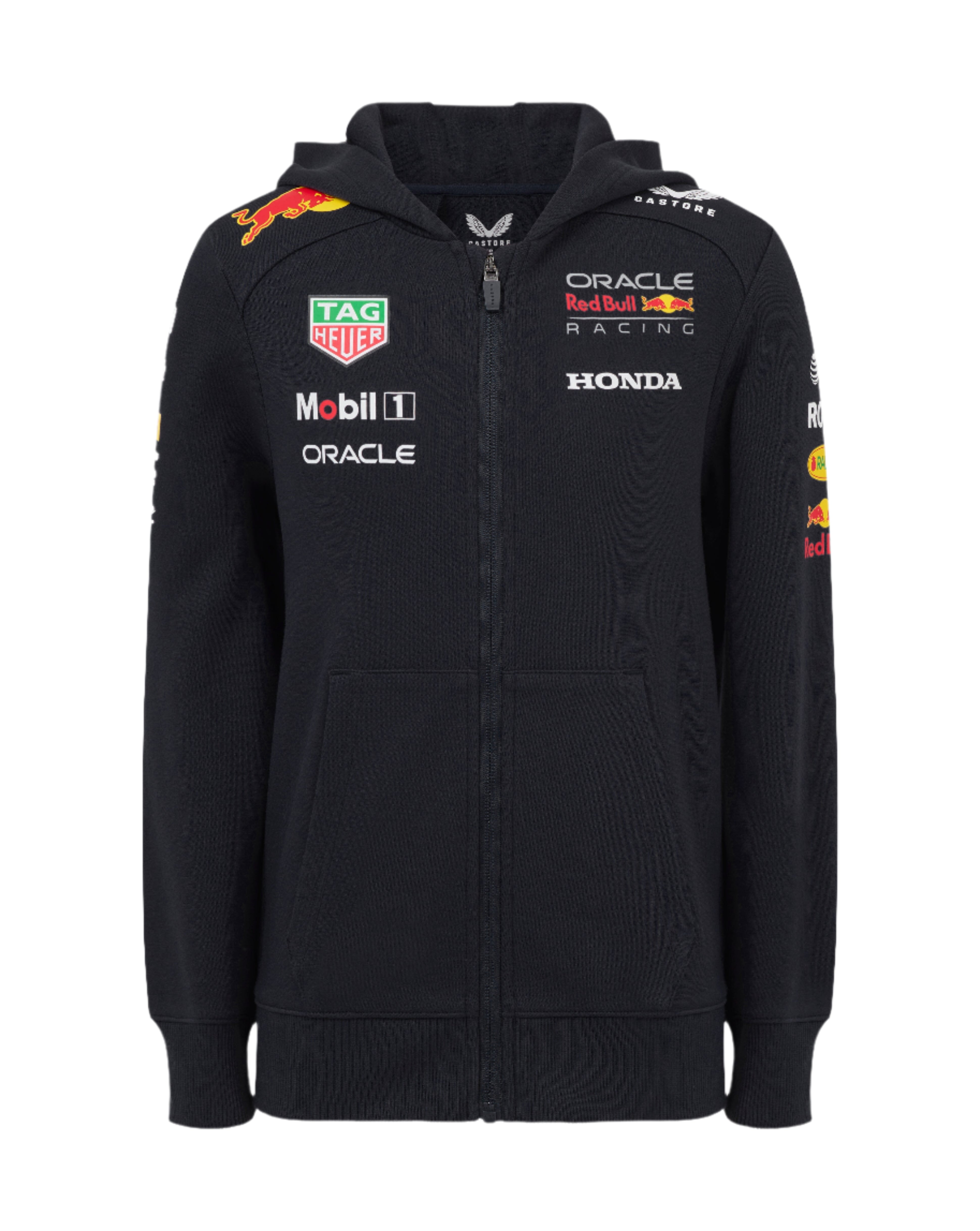 Red Bull Racing F1 Kid's 2025 Team Full Zip Hoodie- Youth Navy