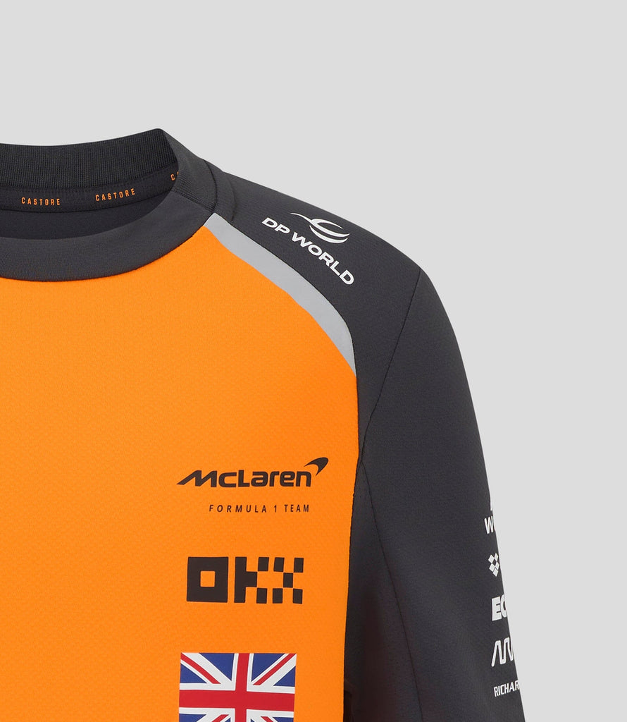 McLaren F1 Kids 2025 Lando Norris Team Set Up T-Shirt- Youth Papaya/Phantom T-shirts McLaren-Castore 