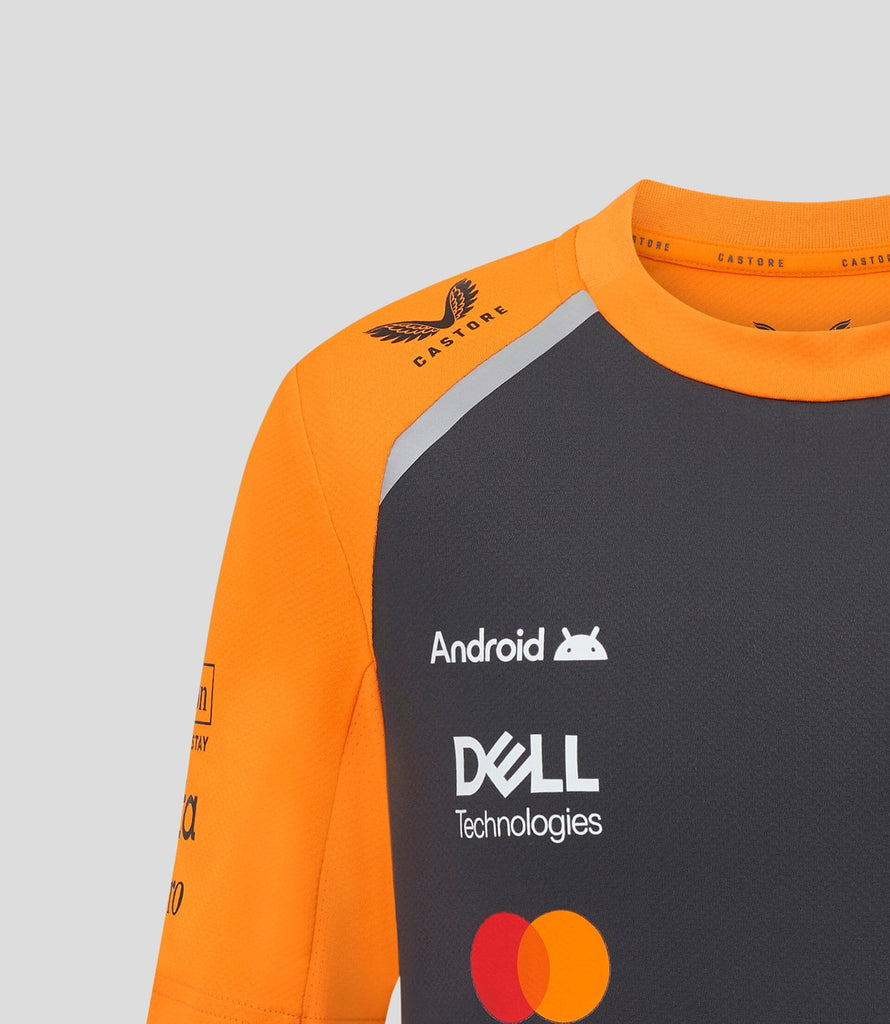 McLaren F1 Kids 2025 Lando Norris Team Set Up T-Shirt- Youth Papaya/Phantom T-shirts McLaren-Castore 