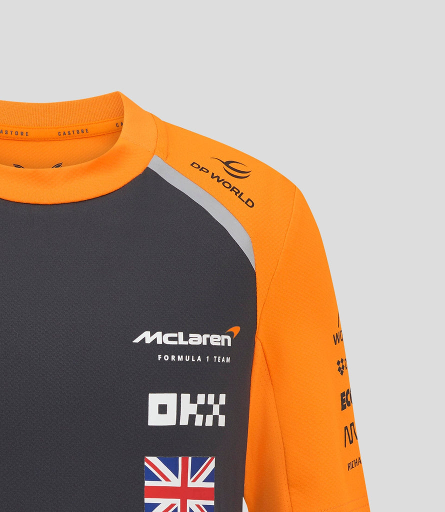 McLaren F1 Kids 2025 Lando Norris Team Set Up T-Shirt- Youth Papaya/Phantom T-shirts McLaren-Castore 