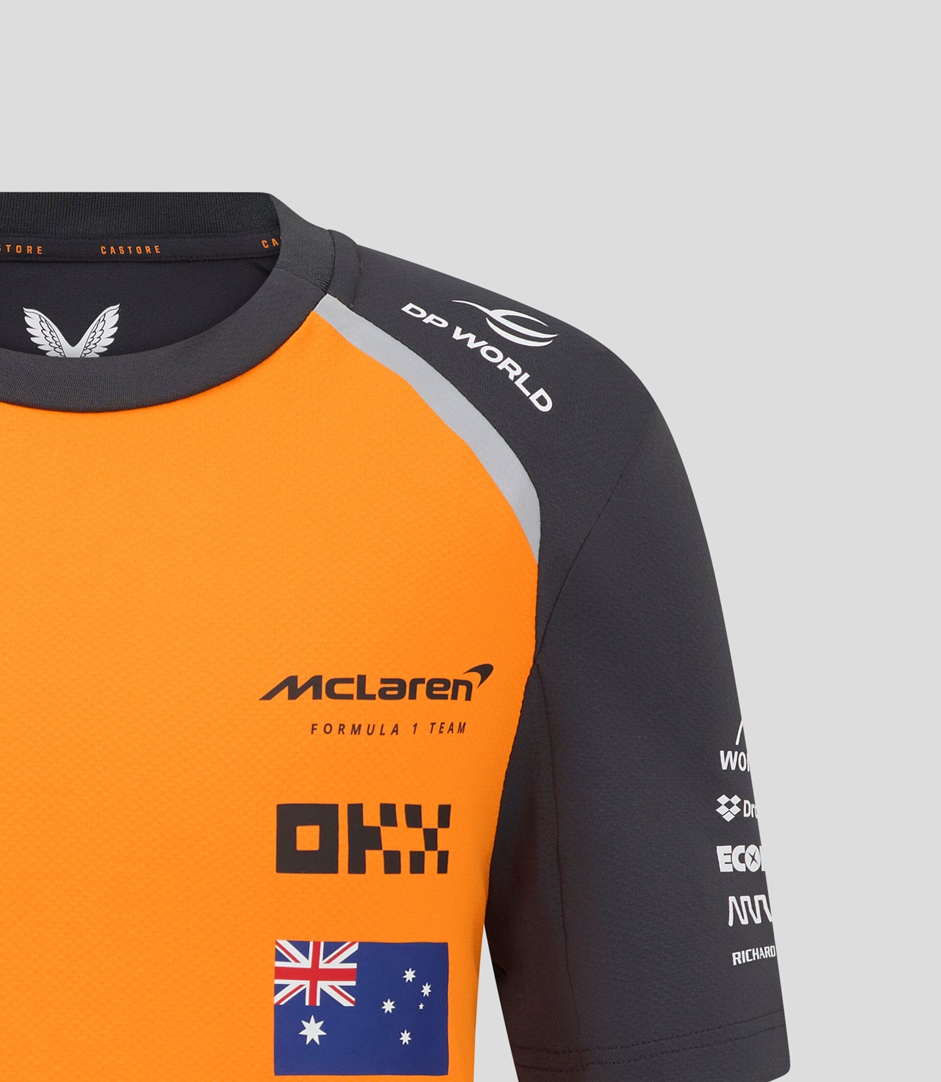 McLaren F1 Kids 2025 Oscar Piastri Team Set Up T-Shirt- Youth Papaya/Phantom T-shirts McLaren-Castore 