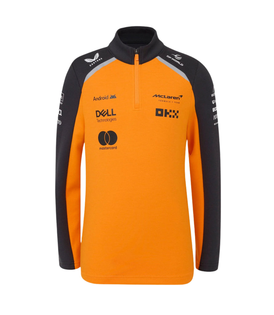 McLaren F1 Kids 2025 Team 1/4 Zip Mid-Layer Top - Youth Sweaters McLaren-Castore 
