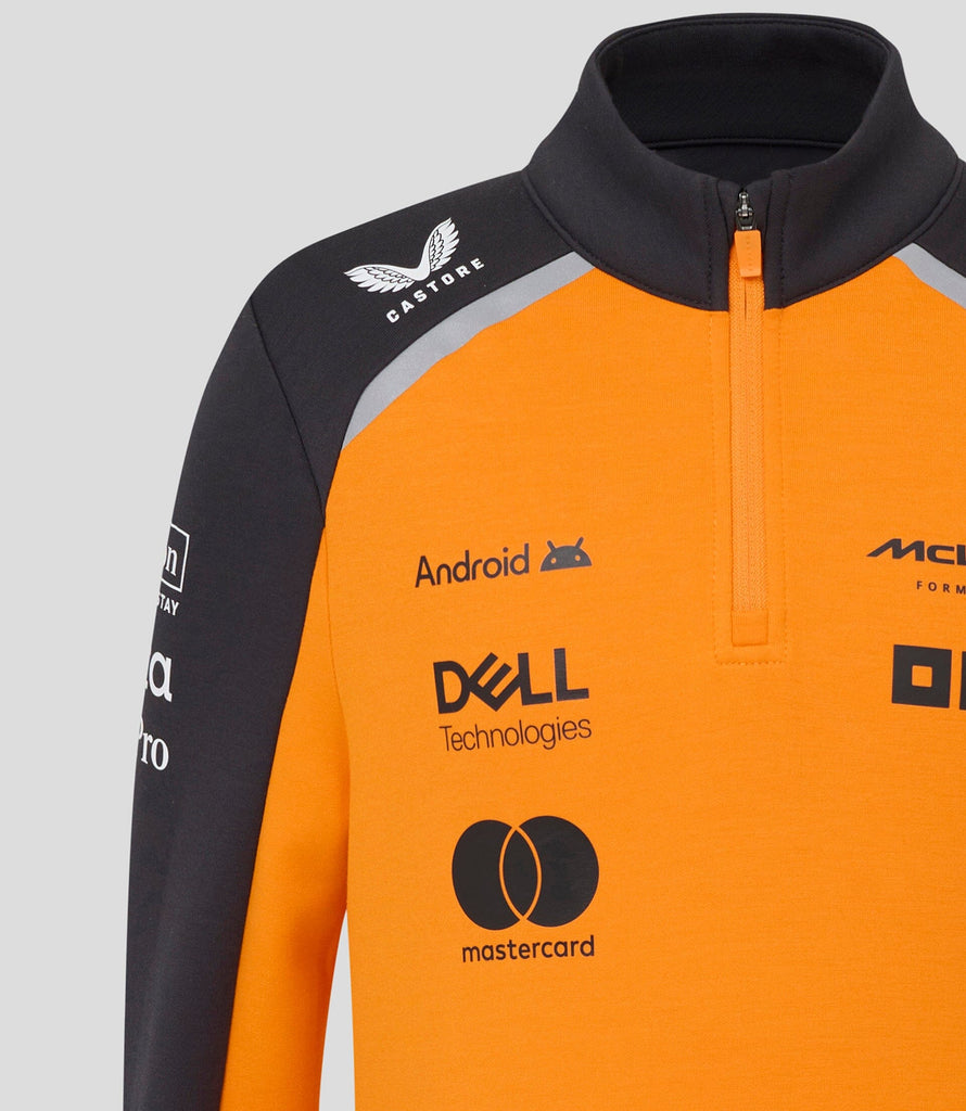McLaren F1 Kids 2025 Team 1/4 Zip Mid-Layer Top - Youth Sweaters McLaren-Castore 