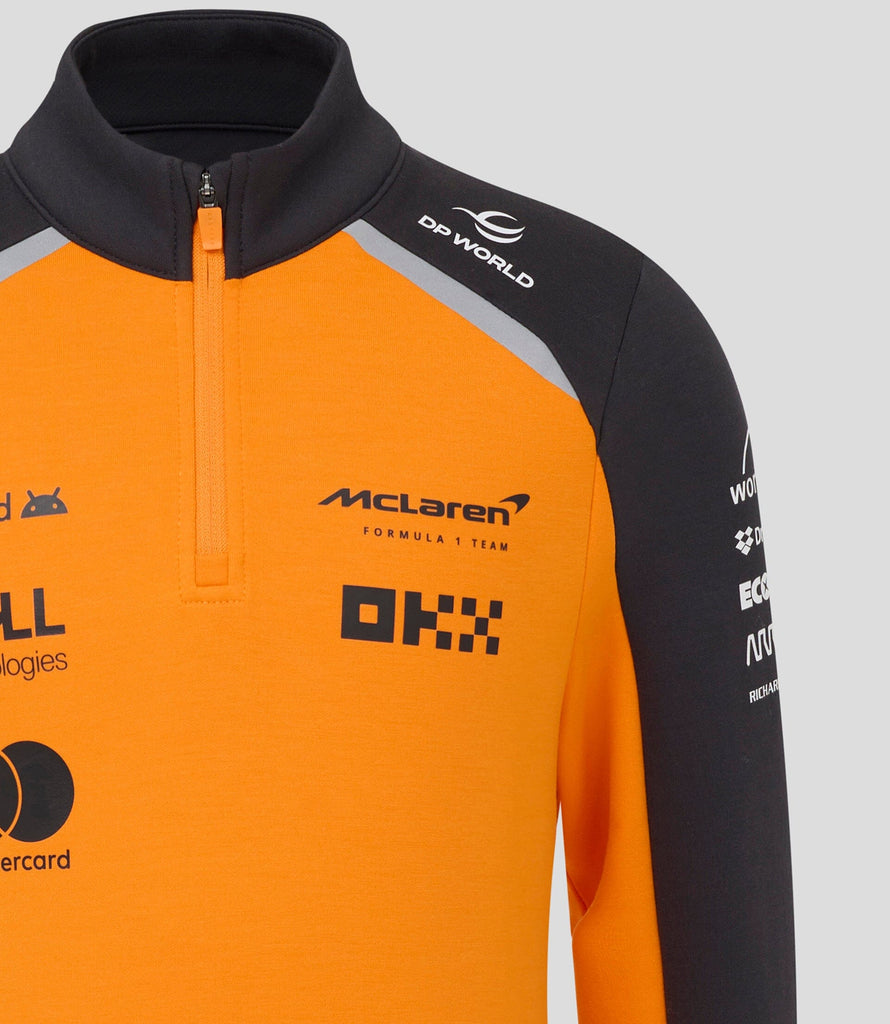 McLaren F1 Kids 2025 Team 1/4 Zip Mid-Layer Top - Youth Sweaters McLaren-Castore 