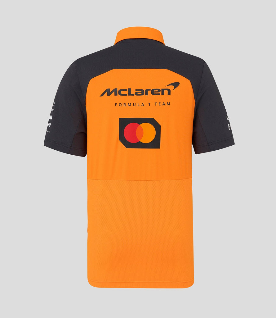 McLaren F1 Kid's 2025 Team Polo Shirt- Youth Papaya Polos McLaren-Castore 