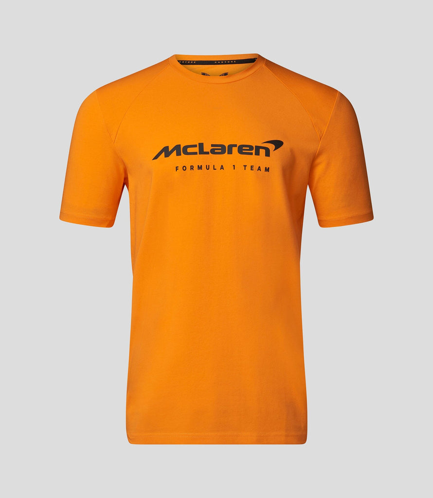 McLaren F1 Men's Lifestyle T-Shirt- Black/Dark Gray/Light Gray/Papaya/Blue/White T-shirts McLaren-Castore M Orange 