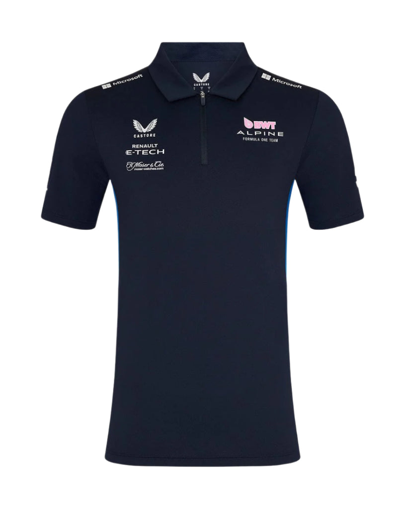 Alpine Racing F1 2025 Men's Team Polo Shirt- Navy Polos Alpine 