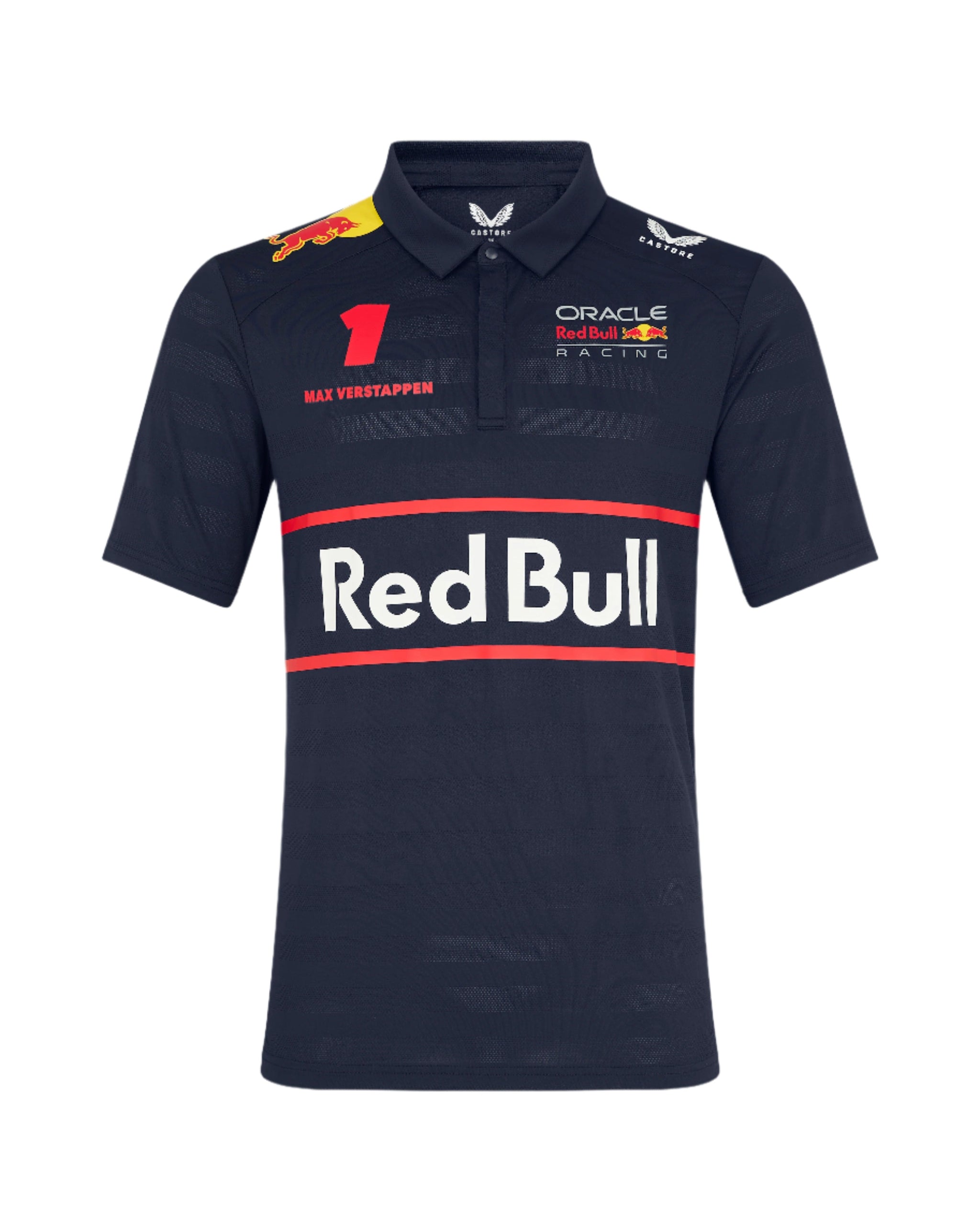 Red Bull Racing F1 Men's 2025 Max Verstappen Team Polo Shirt- Navy