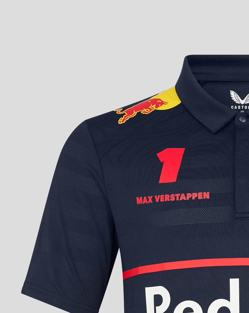 Red Bull Racing F1 Men's 2025 Max Verstappen Team Polo Shirt- Navy Polos Red Bull Racing 