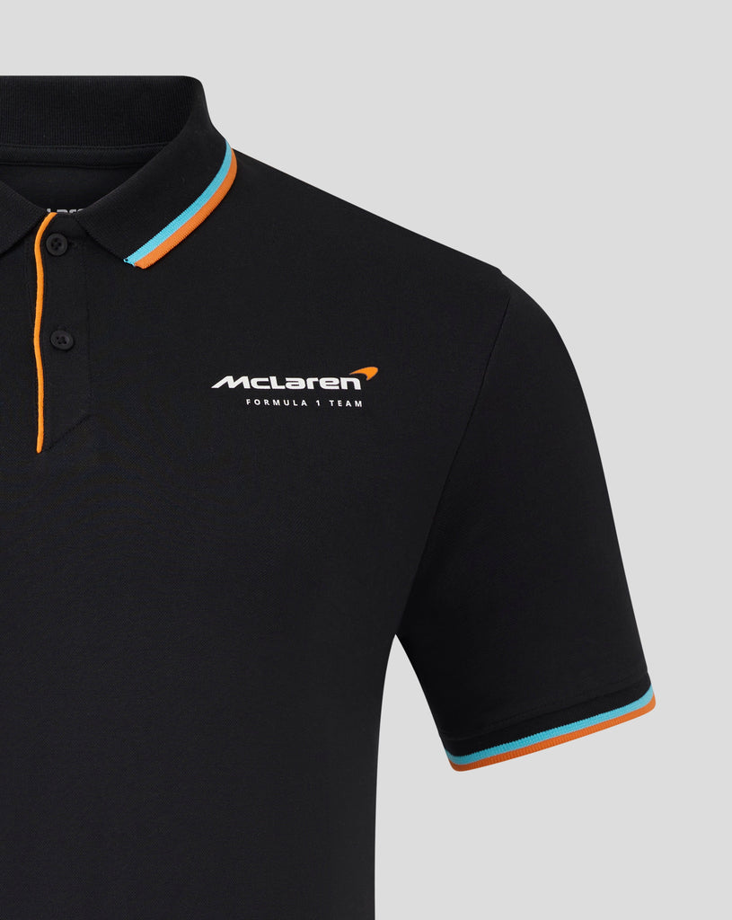 McLaren F1 Men's Core Essential Polo - White/Black Polos McLaren-Castore 