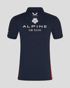 Alpine Racing F1 2025 Men's E-Sports Sim Racing Team T-Shirt- Navy Polos Alpine 