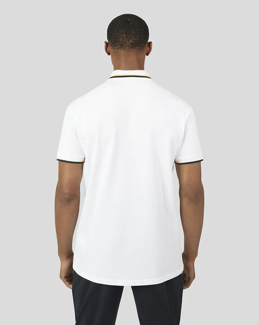 McLaren F1 Men's Core Essentials Small Logo Polo Shirt -Papaya/Vega Blue/Phantom/White/Black Polos McLaren-Castore 