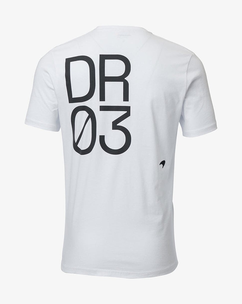 McLaren F1 Men's Daniel Ricciardo Essentials T-Shirt -Black/Nectarine/White T-shirts McLaren-Castore S White 