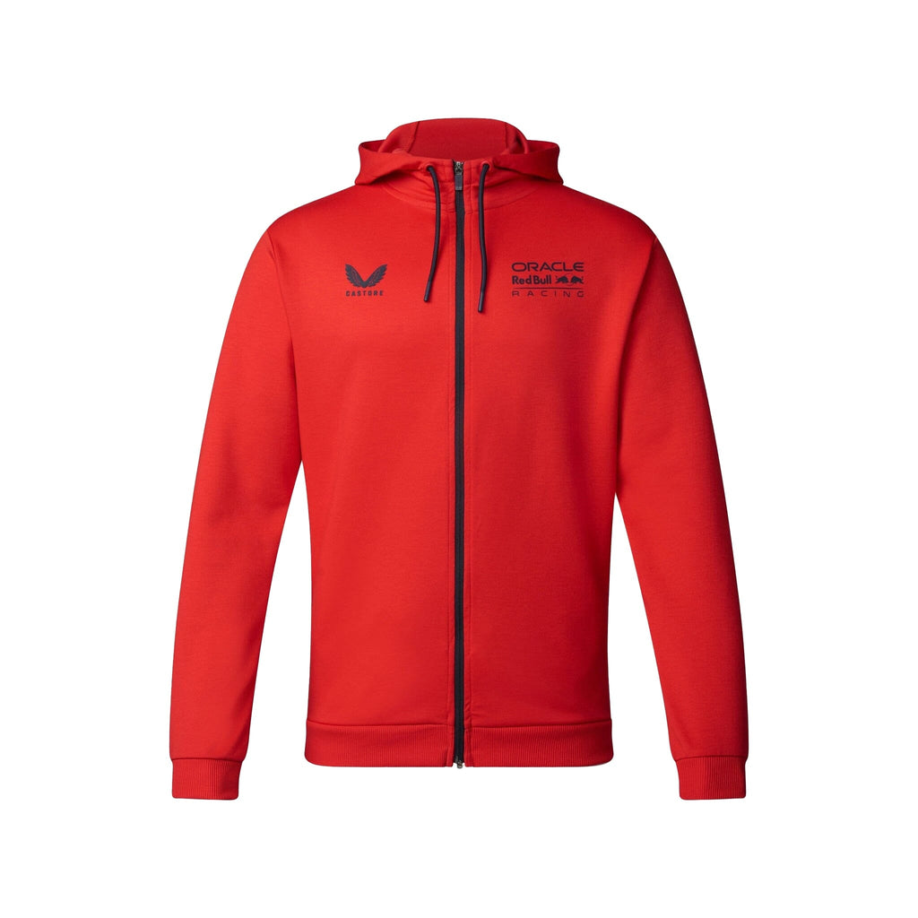 Red Bull Racing F1 Men's Lifestyle Full Zip Hoodie - Flame Scarlet/Night Sky Hoodies Red Bull Racing 
