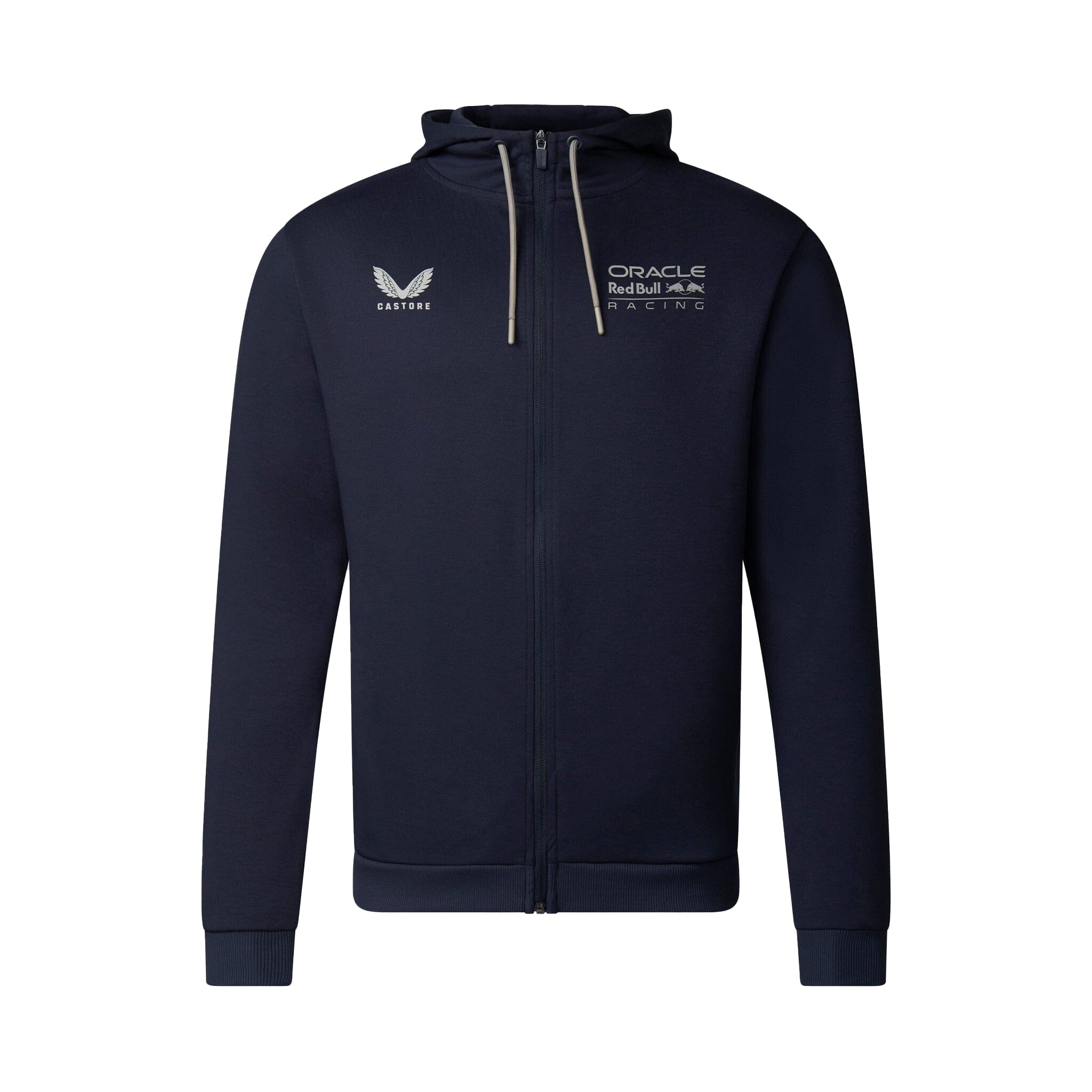 Red Bull Racing F1 Men's Lifestyle Full Zip Hoodie - Flame Scarlet/Night Sky Hoodies Red Bull Racing 