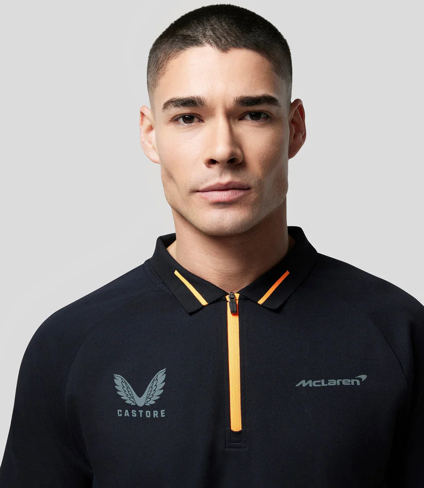 McLaren F1 Men's Performance Polo Shirt - Phantom/Harbor Mist Polos McLaren-Castore 