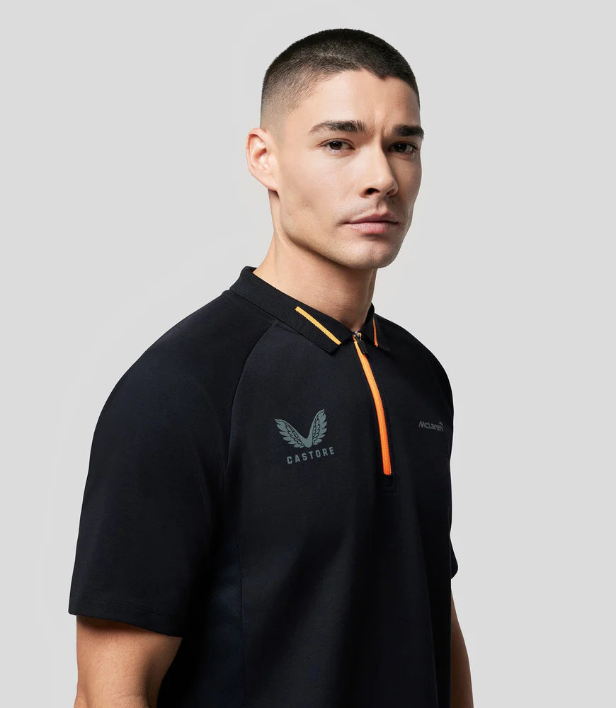 McLaren F1 Men's Performance Polo Shirt - Phantom/Harbor Mist Polos McLaren-Castore 