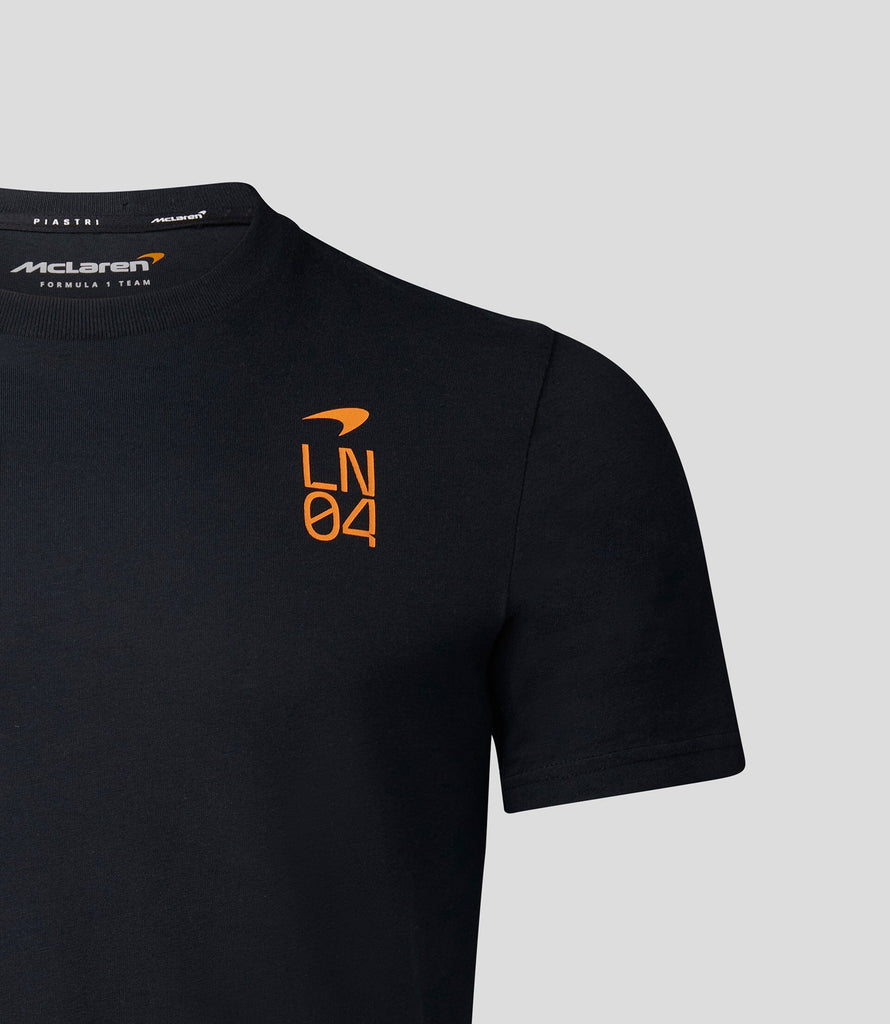 McLaren F1 Lando Norris Men's Core Essential T-Shirt- Anthracite/Orange/Blue T-shirts McLaren-Castore 