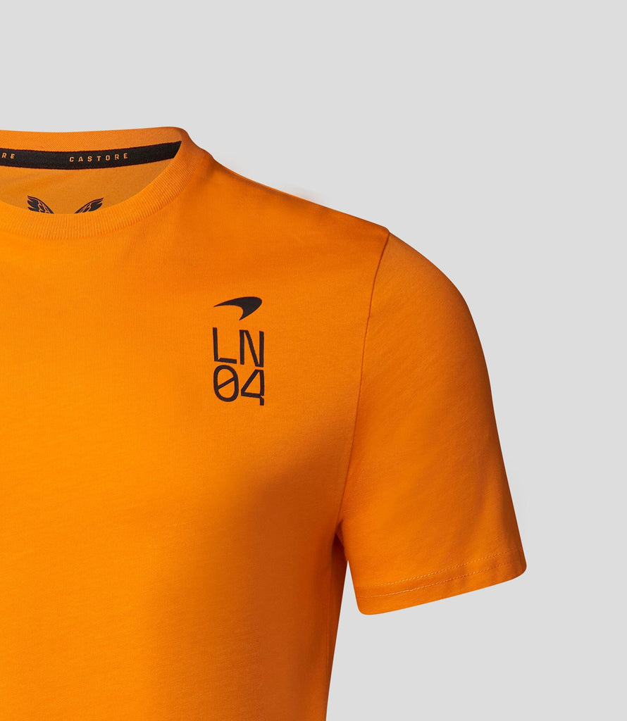McLaren F1 Lando Norris Men's Core Essential T-Shirt- Anthracite/Orange/Blue T-shirts McLaren-Castore 