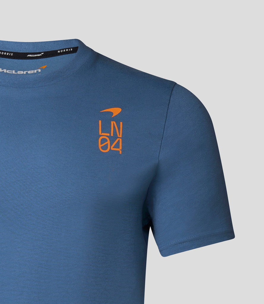 McLaren F1 Lando Norris Men's Core Essential T-Shirt- Anthracite/Orange/Blue T-shirts McLaren-Castore 