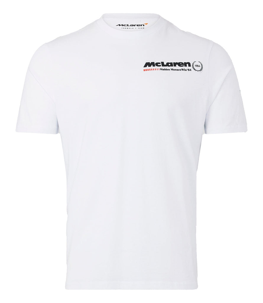 McLaren Racing F1 Special Edition Men's Monaco GP Triple Crown T-Shirt - White T-shirts McLaren-Castore 