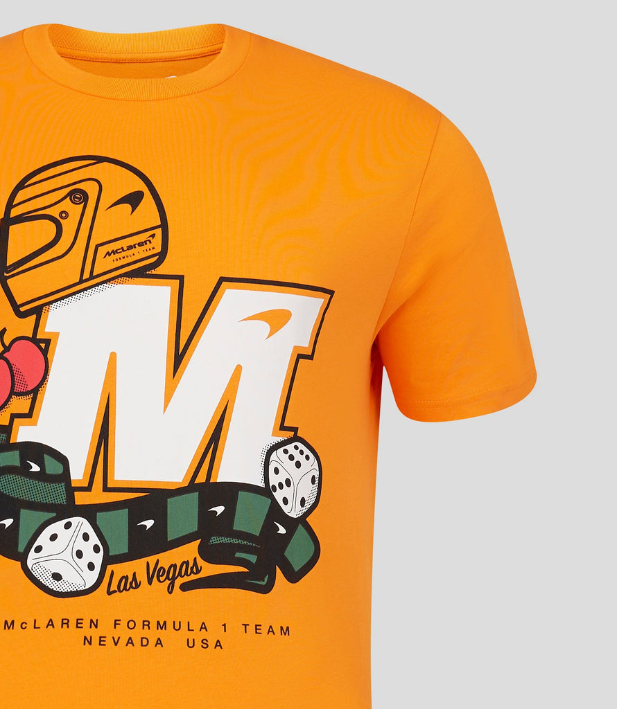McLaren F1 Men's Special Edition Las Vegas GP T-Shirt - Papaya T-shirts McLaren-Castore 