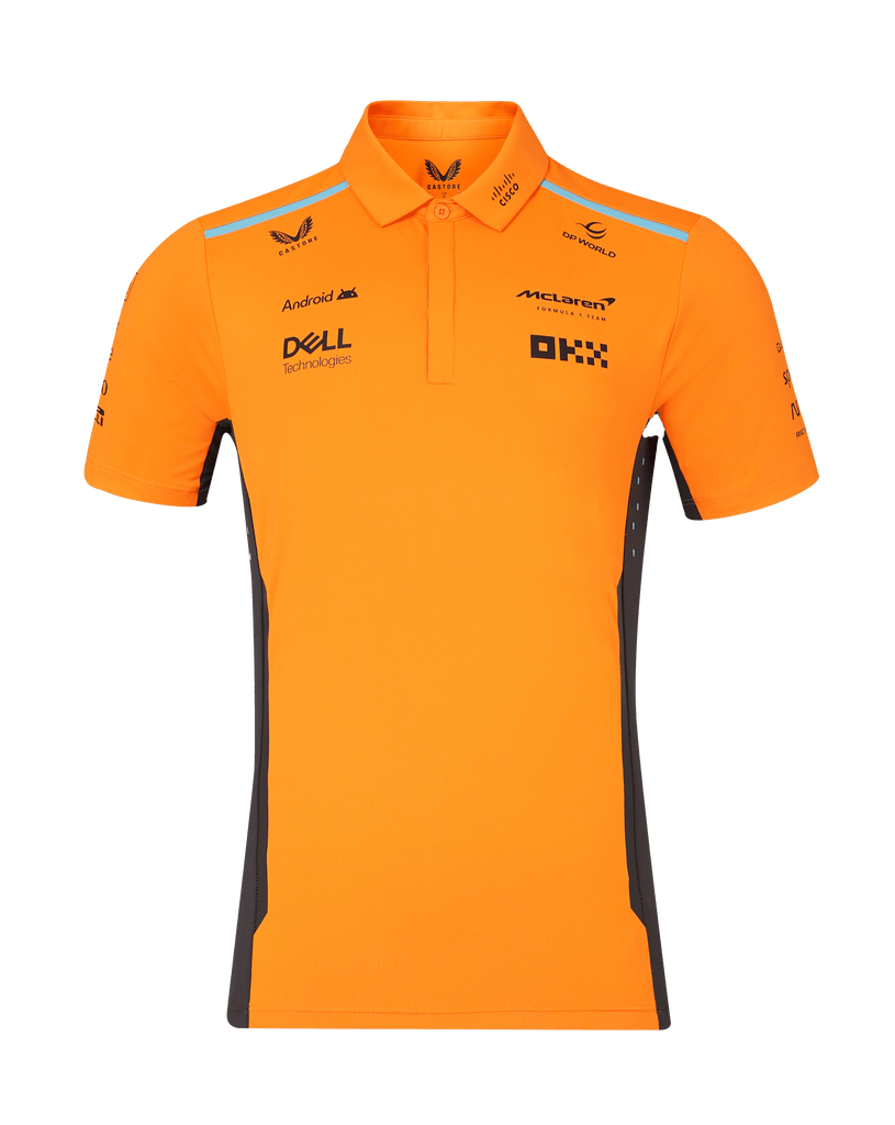 McLaren F1 2024 Men's Team Polo Shirt - Papaya Polos McLaren-Castore 