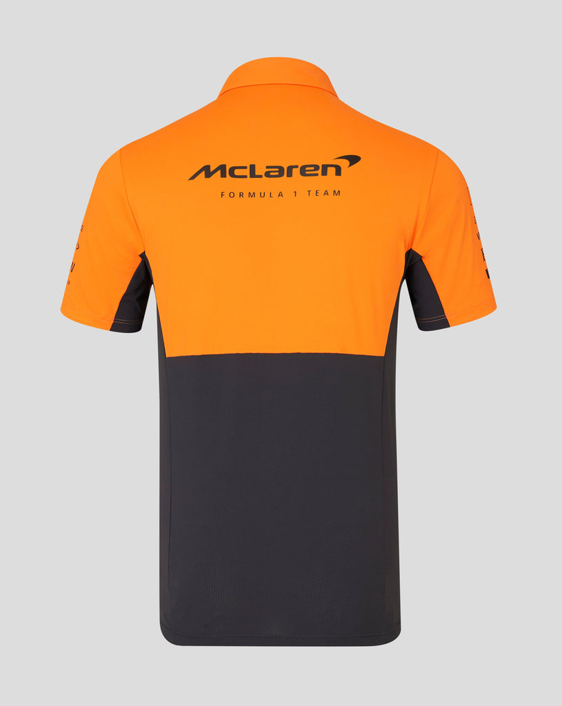 McLaren F1 2024 Men's Team Polo Shirt - Papaya Polos McLaren-Castore 