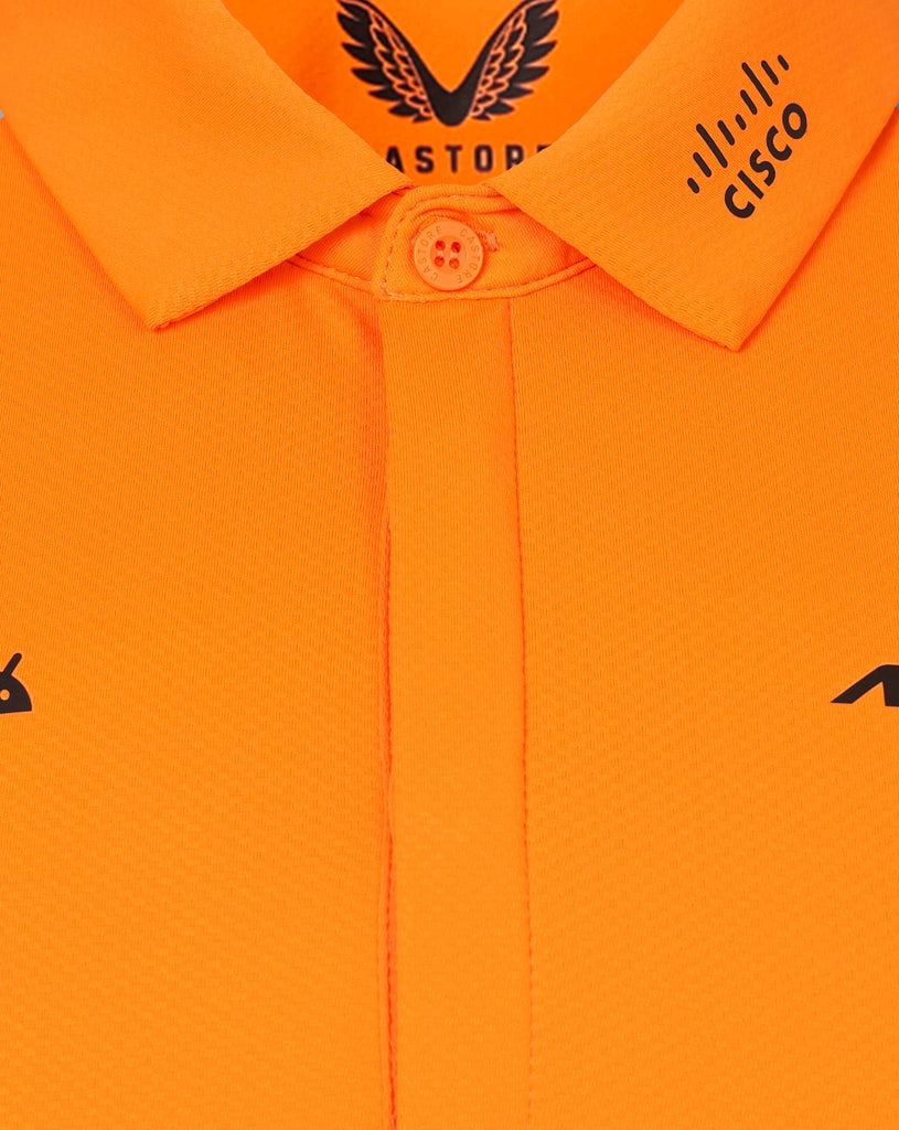 McLaren F1 2024 Men's Team Polo Shirt - Papaya Polos McLaren-Castore 