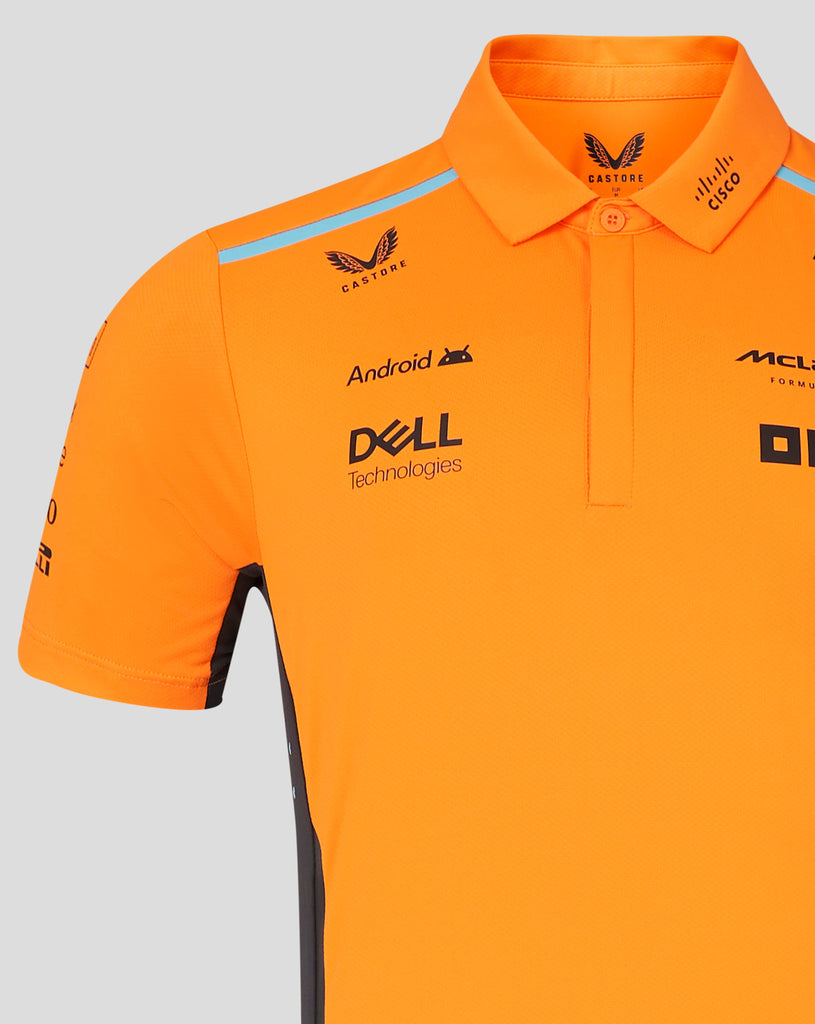 McLaren F1 2024 Men's Team Polo Shirt - Papaya Polos McLaren-Castore 