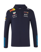 Red Bull Racing F1 Men's 2024 Team Full Zip Hooded Sweatshirt- Navy Hoodies Red Bull Racing 