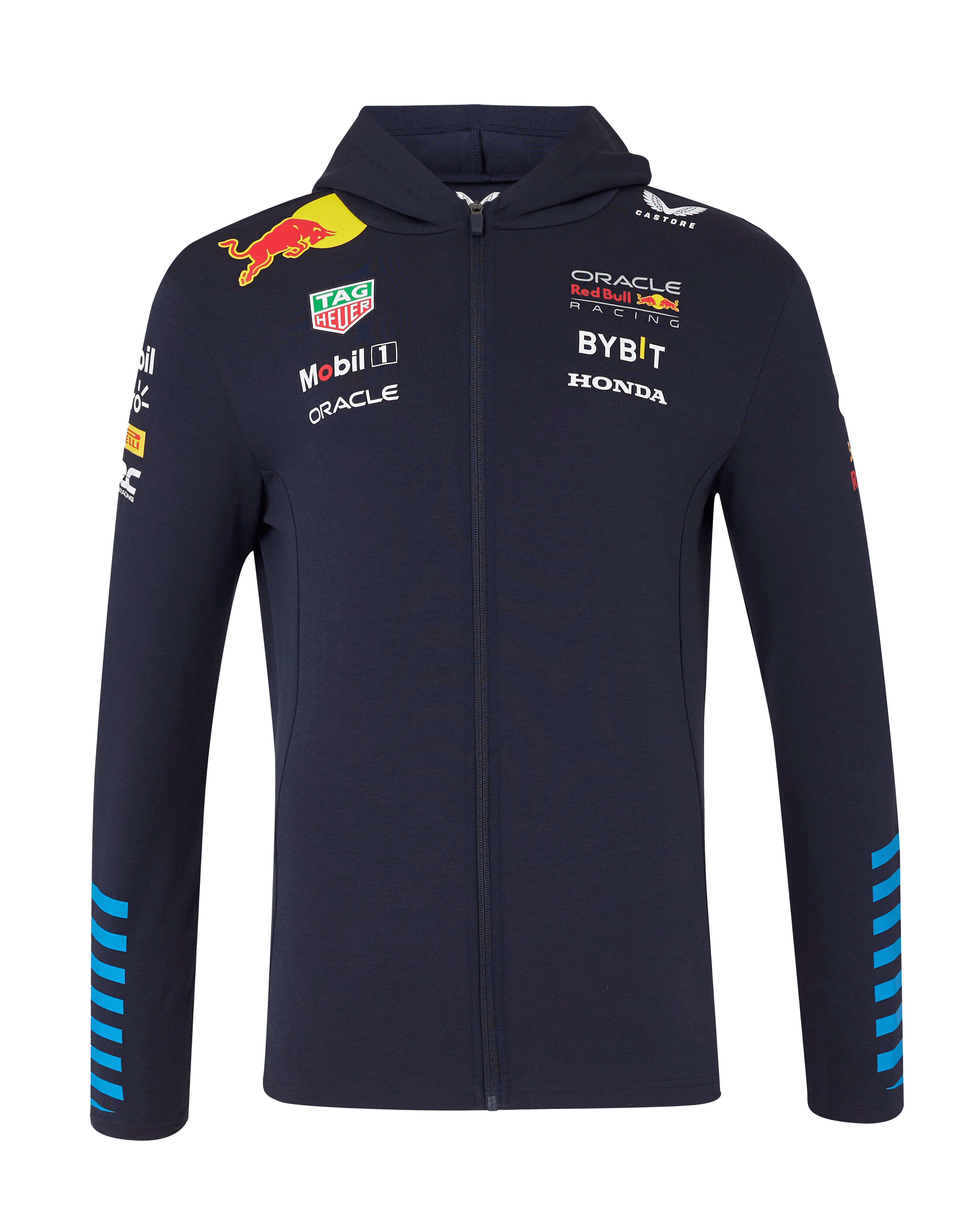 Red Bull Racing F1 Men's Team Full Zip Hooded Sweatshirt- Navy