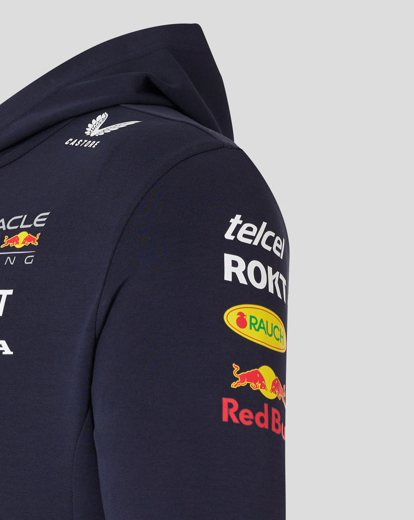 Red Bull Racing F1 Men's 2024 Team Pullover Hoodie- Navy Hoodies Red Bull Racing 