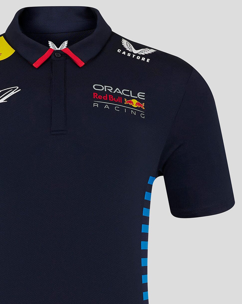 Red Bull Racing F1 Men's 2024 Sergio "Checo" Perez Team Polo Shirt- Navy Polos Red Bull Racing 