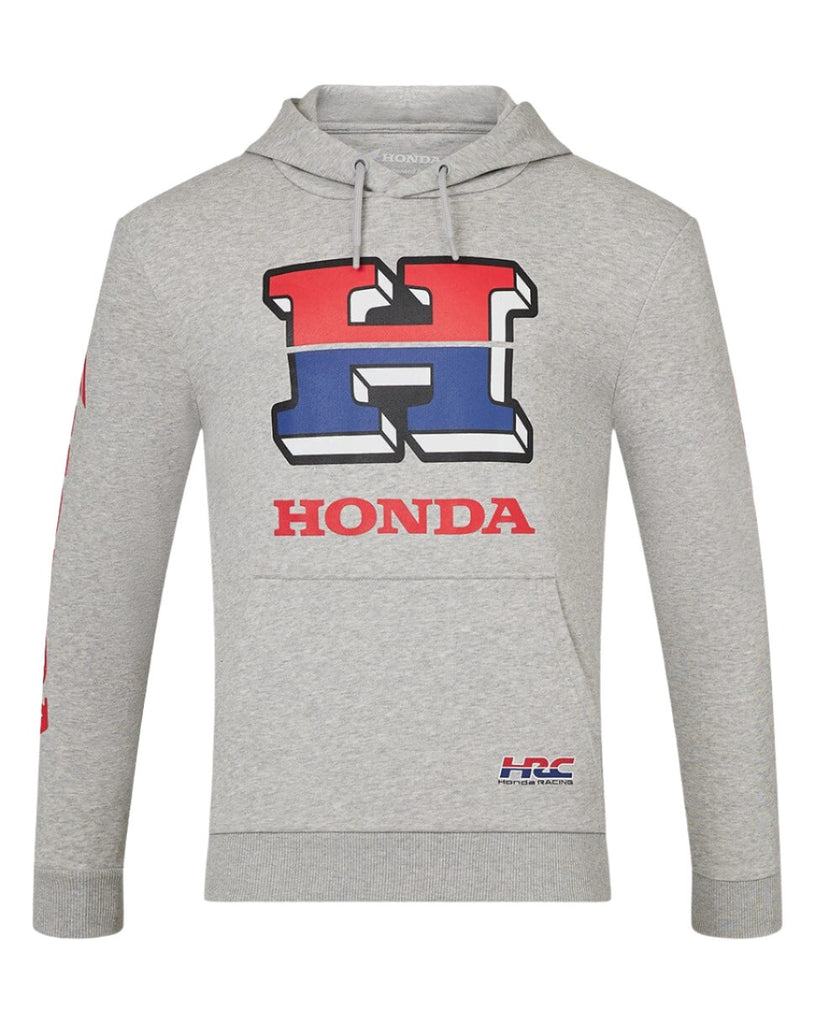 Honda Racing Repsol Men's Large Logo Hoodie - Grey Hoodies Honda Racing 