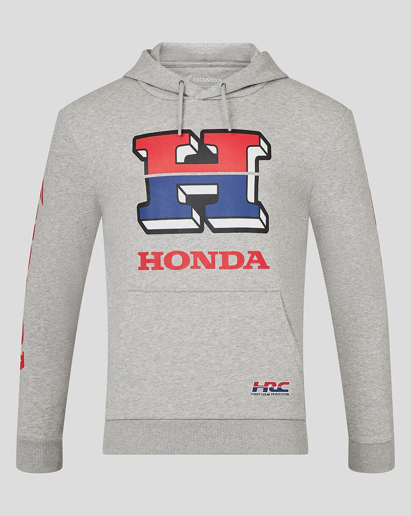 Honda Racing Repsol Men's Large Logo Hoodie - Grey Hoodies Honda Racing 